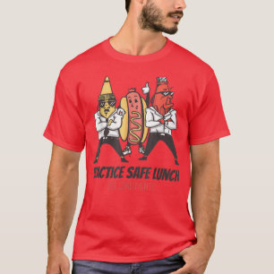 Camiseta Pratique Condições de Utilização Segura do Almoço;