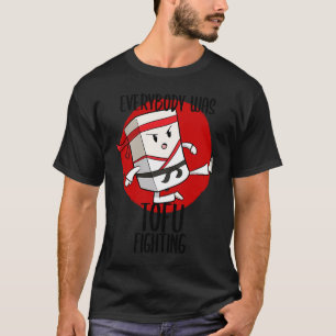 Camiseta Prato de comida asiática tofu vegano luta lutador