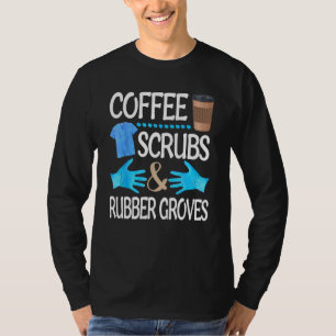 Camiseta Prato De Enfermeiro De Café Bonito E Luvas De Borr
