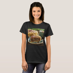 Camiseta prato de fatia de torta pecana