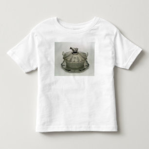 Camiseta Prato de manteiga com uma base do vidro de fosco