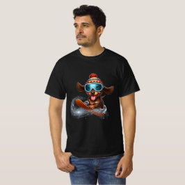 Camiseta prato de neve dachshund