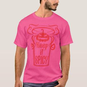 Camiseta Prato De Pumpkin De Café De Queda, Mantenha-O Espi