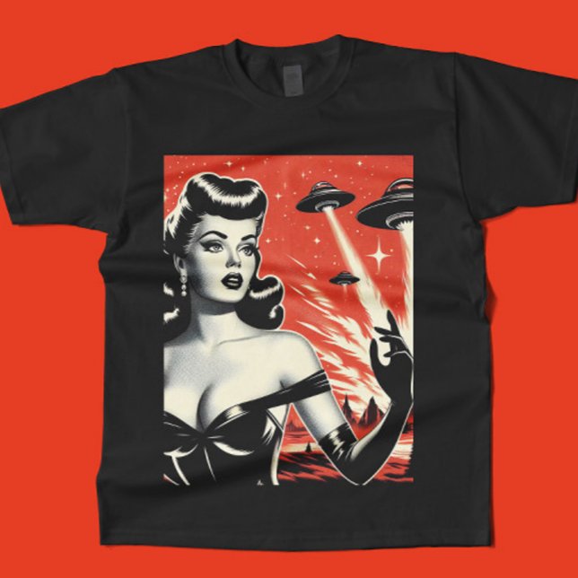 Camiseta Prato Voador Antigo Pin-up (Criador carregado)