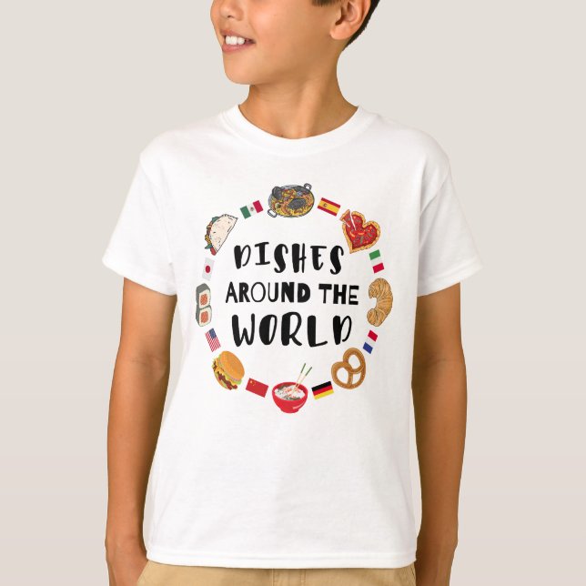 Camiseta Pratos pelo mundo (Frente)