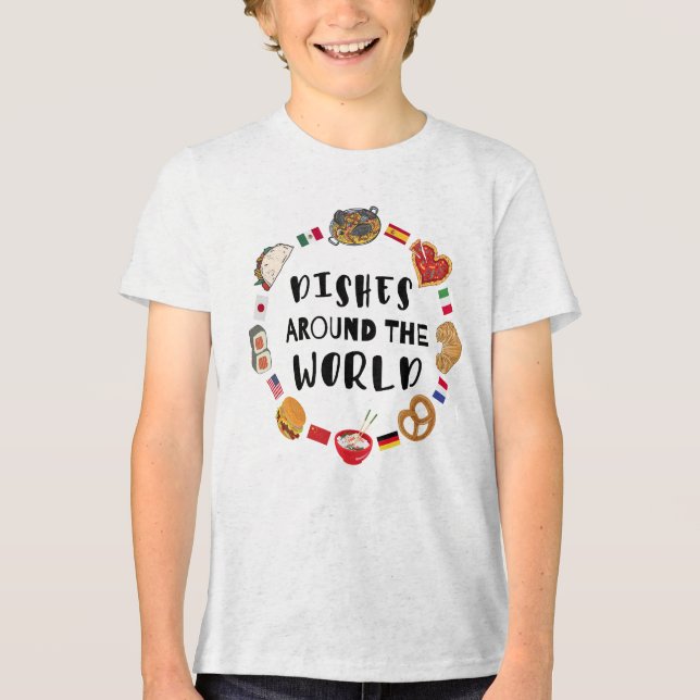 Camiseta Pratos pelo mundo (Frente)