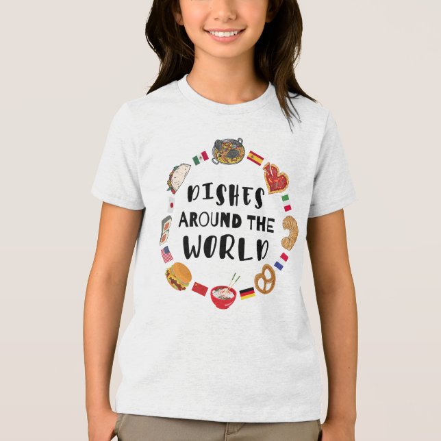 Camiseta Pratos pelo mundo (Frente)