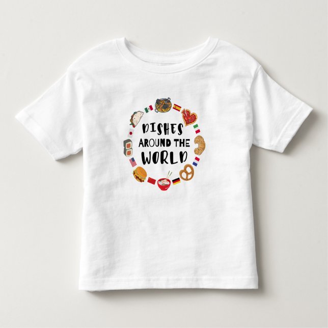 Camiseta Pratos pelo mundo (Frente)