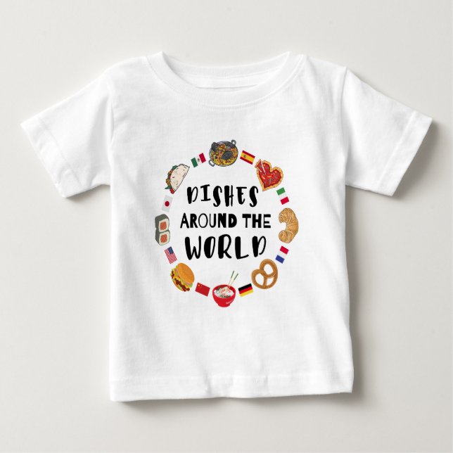 Camiseta Pratos pelo mundo (Frente)