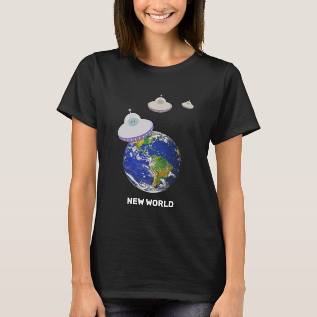 Camiseta Pratos Voadores ao Redor do Mundo (Frente)
