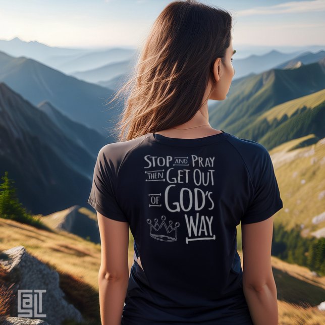 Camiseta Pray and God’s Way Christian Inspirational (Criador carregado)