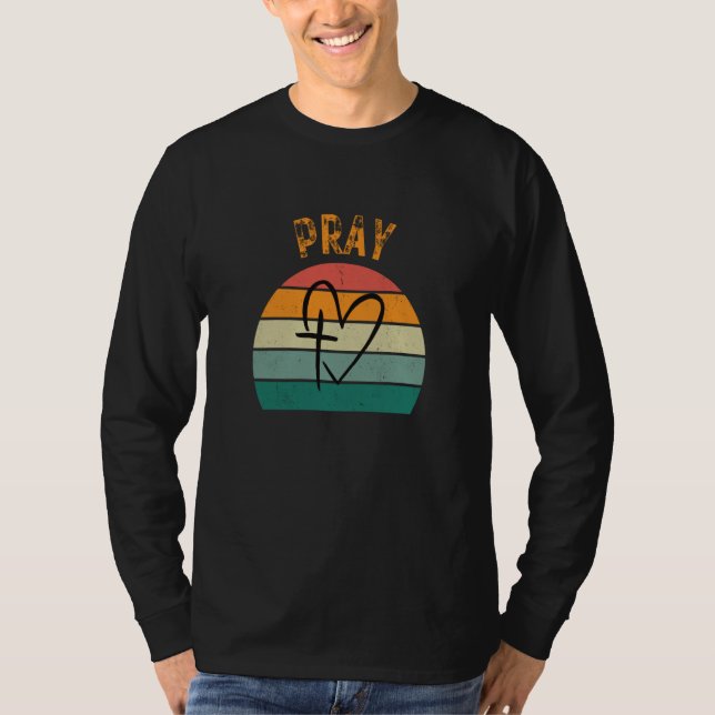 Camiseta Pray heart cross (Frente)