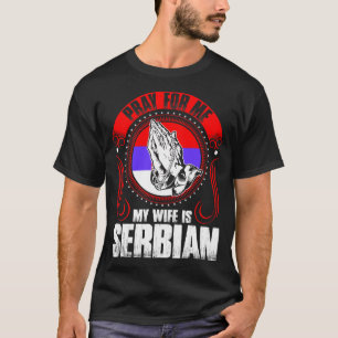 Camiseta Pray para mim que minha esposa é engraçada sérv
