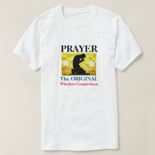 Camiseta Prayer - A conexão sem fio original é engraçada