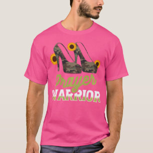 Camiseta Prayer Warrior Camo Heels Deus Jesus Faisão Cristã