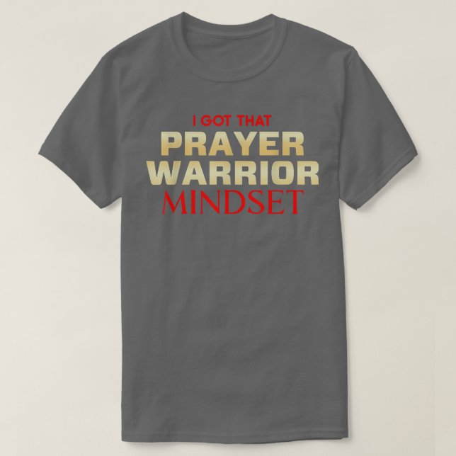 Camiseta Prayer Warrior Mindset Christian  (Frente do Design)
