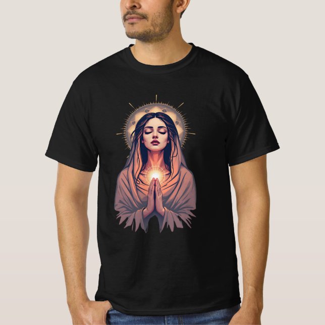 Camiseta Prayers in the Shadows - Goth Madonna (Frente)