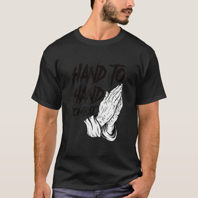 Camiseta Praying Hands Christian Hand To Hand Combat (Frente)