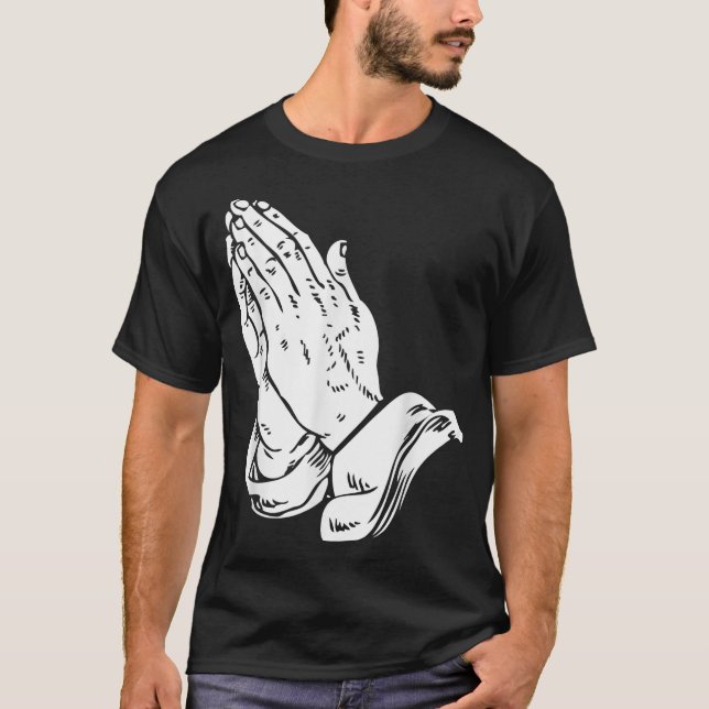 Camiseta Praying Hands - Legal J religioso cristão (Frente)
