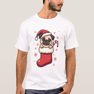 Camiseta Prazer de Pug de Natal