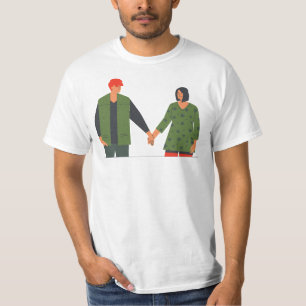Camiseta Prazeres Simples Segurando Mãos