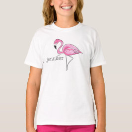 Camiseta Pré-disquete Flamingo Rosa Personalizado