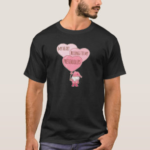 Camiseta Pré-escola de Dia de os namorados de Gnomo de Cora