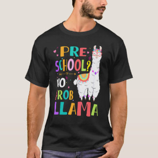 Camiseta Pré-escola Sem Problema Llama Meninas Professora P