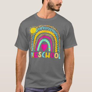 Camiseta Pré-Escolar Arco-Íris De Volta Para Professores Ga