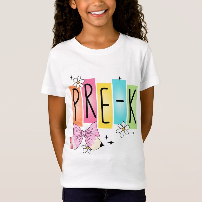 Camiseta Pré-escolar retrô (Frente)