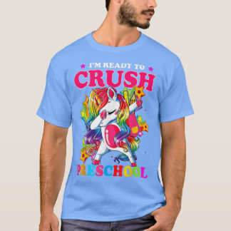 Camiseta Pré-Escolas Dabbing Unicorn de volta à escola