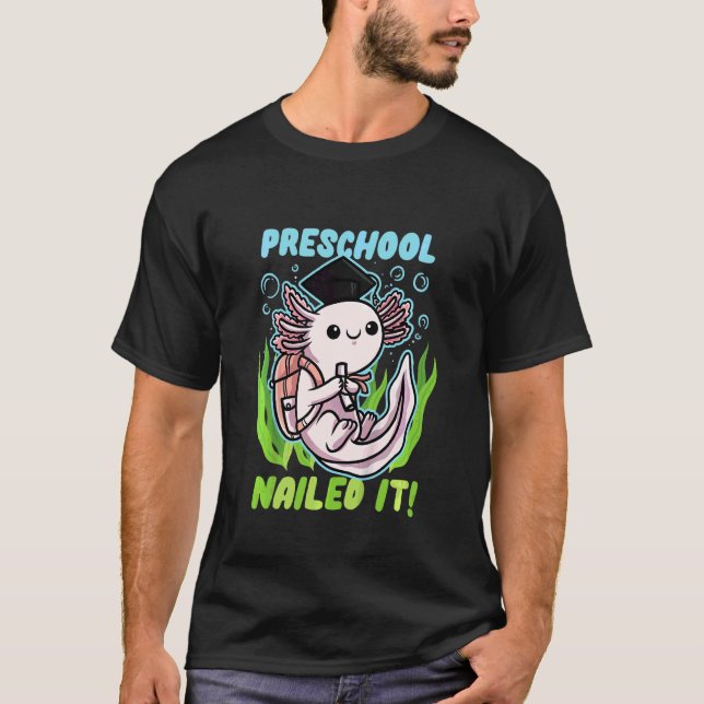 Camiseta Pré-Escolas Infantis No Último Dia Da Escola, Cria (Frente)