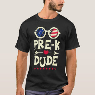 Camiseta Pré-Escolas K Dude De Volta À Escola No Primeiro D