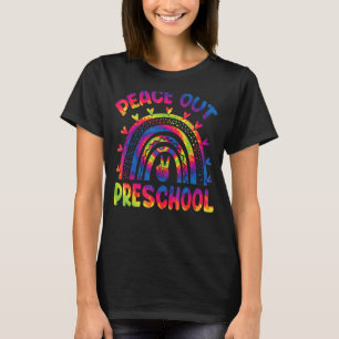 Camiseta Pré-Escolas Peace Out No Dia Passado Da Escola Rai