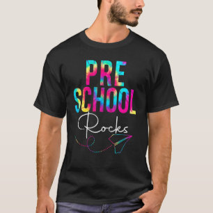 Camiseta Pré-Escolas Rocks Tie Dye Apreciação Dia De Volta 