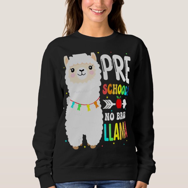 Camiseta Pré-Escolas Sem Prob Llama Professor Estudante Pri (Frente)
