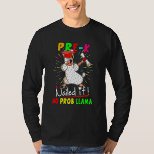Camiseta Pré K Acertou Não Há Prob Llama Dabbing Llama Estu