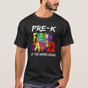 Camiseta Pré-K Campo Dia 2022 Deixar Os Jogos Começarem O T