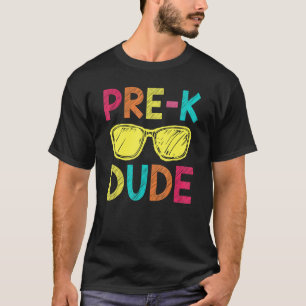 Camiseta Pré-K Cara De Volta À Escola No Primeiro Dia Do Es