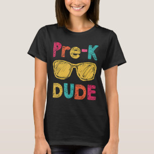Camiseta Pré-K Cara De Volta À Escola Primeiro Dia Da Pré-E