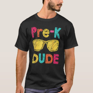 Camiseta Pré-K Cara De Volta À Escola Primeiro Dia Da Pré-E
