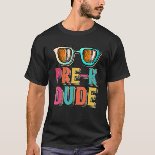 Camiseta Pré K Cara de Volta à Escola Primeiro Dia da Pré-e