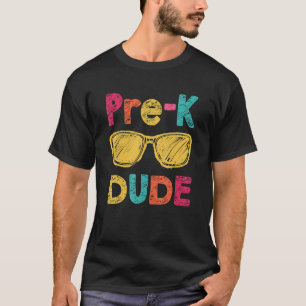 Camiseta Pré-K Cara De Volta À Escola Primeiro Dia Da Pré-E