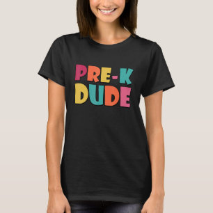 Camiseta Pré K Cara De Volta À Escola Primeiro Dia Da Pré-E