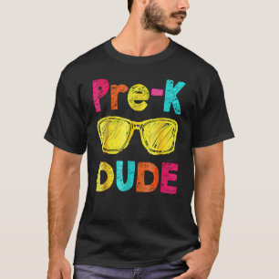 Camiseta Pré-K Cara De Volta À Escola Primeiro Dia Da Pré-E
