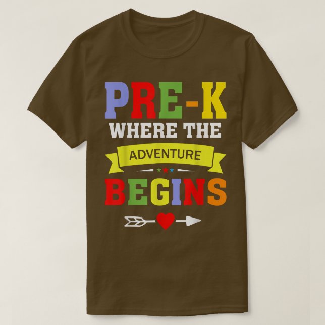 Camiseta Pré-K Cara de Volta à Escola Primeiro Dia da Pré-E (Frente do Design)