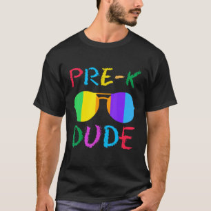 Camiseta Pré K Cara de Volta à Escola Primeiro Dia da Pré-e