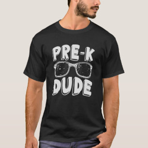 Camiseta Pré-K Cara De Volta À Escola Primeiro Dia Da Pré-E