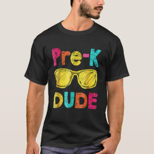 Camiseta Pré-K Cara De Volta À Escola Primeiro Dia Da Pré-E