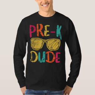 Camiseta Pré-K Cara De Volta Para Estudantes Escolares Prof